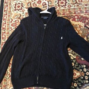 Black Ralph Lauren zip up sweater. Nearly new!!